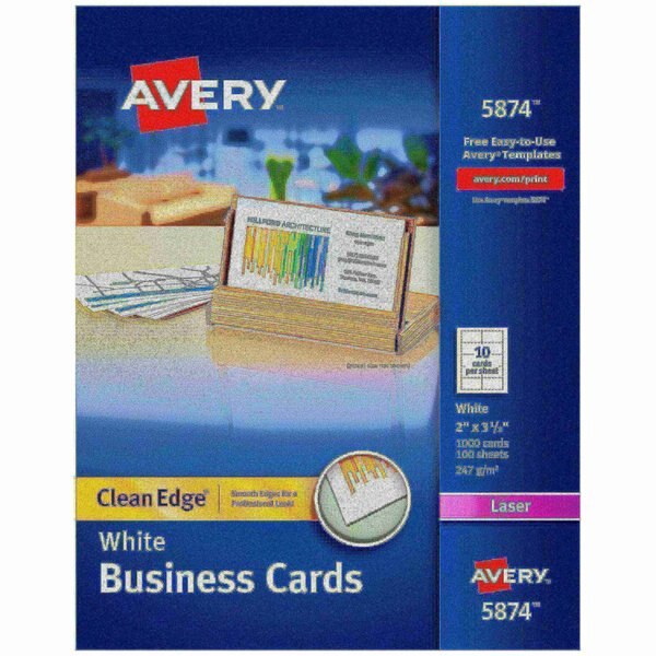 Clean Edge Business Cards, Uncoa, PK1000