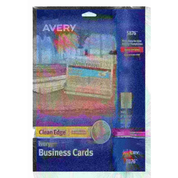 Clean Edge Business Cards, Ivory, PK200