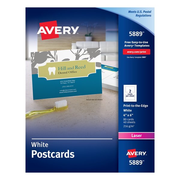 Postcards, Uncoated, Two-Sided Pri, PK80