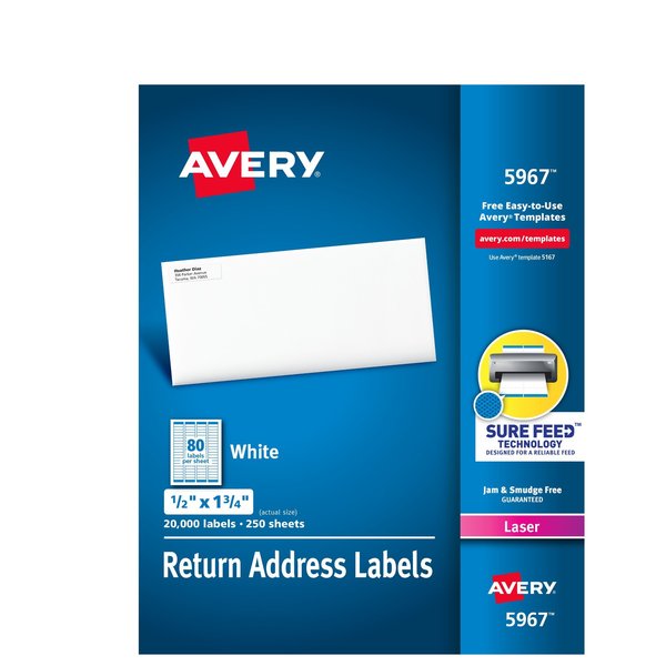Return Address Labels, Sure Fee, PK20000