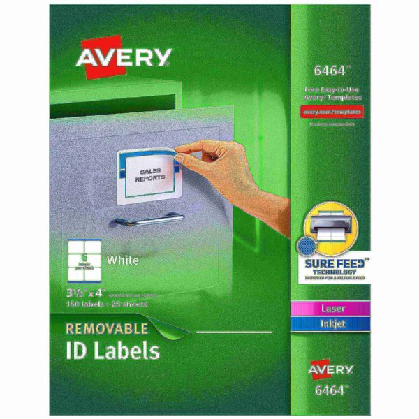 Removable ID Labels, Sure Feed Te, PK150