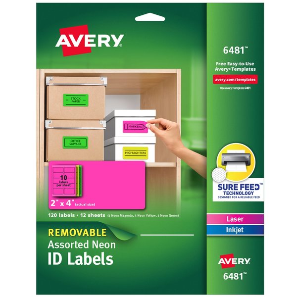 Removable Multipurpose Labels, Su, PK120