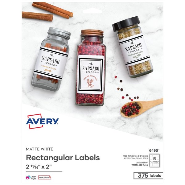 Printable Blank Rectangle Labels, 2-11/1