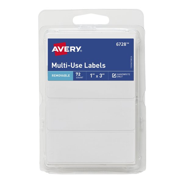 Removable Writable Rectangular Lab, PK72