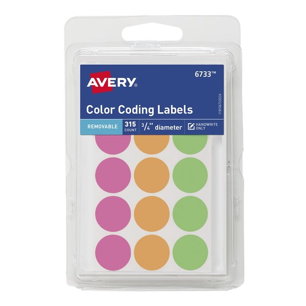 Color-Coding Labels, Removable Ad, PK315