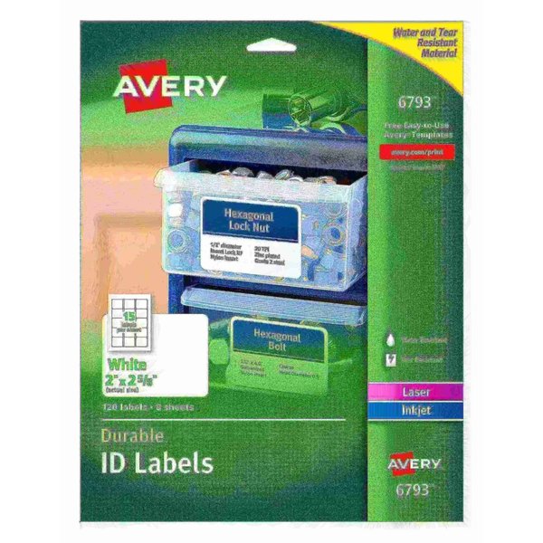 Durable Easy Peel ID Labels, Sure, PK120