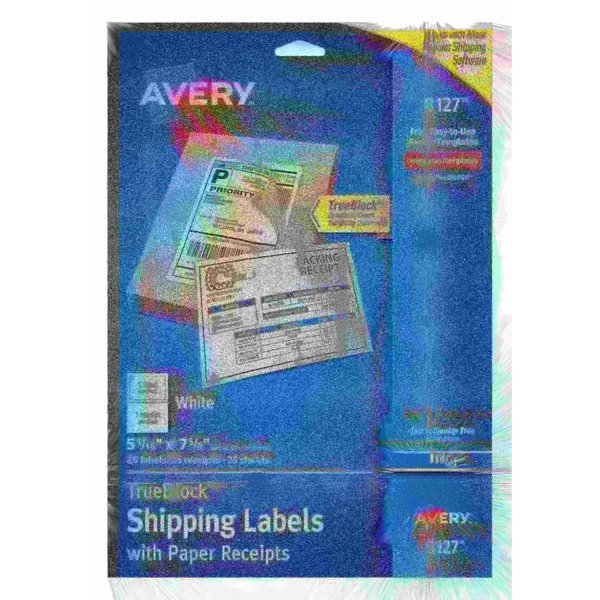 Shipping Labels w/Paper Receipts a, PK25
