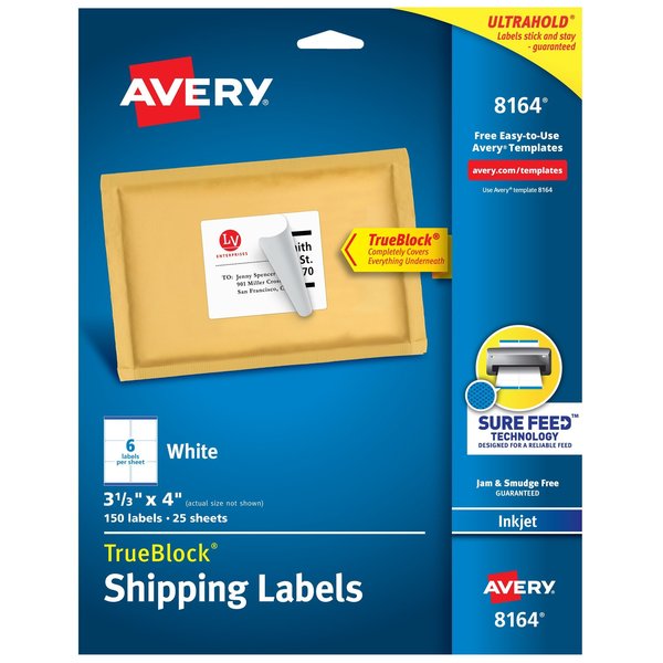 TrueBlock Shipping Labels, Sure F, PK150