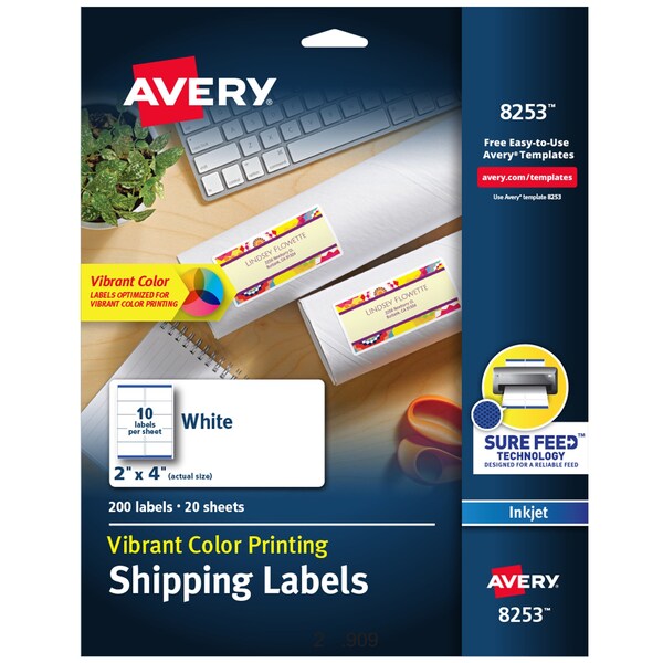 Color Printing Labels, Sure Feed, PK200