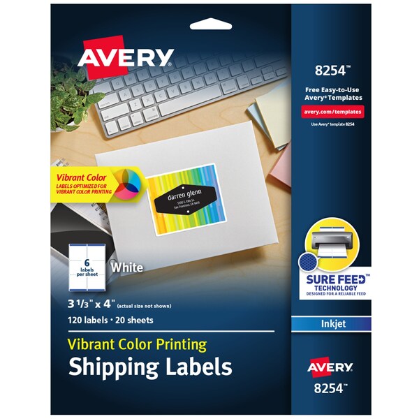 Color Printing Labels, Sure Feed, PK120