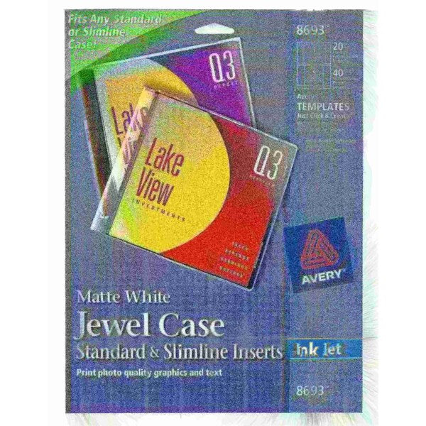 Jewel Case Standard and Slimline Inserts