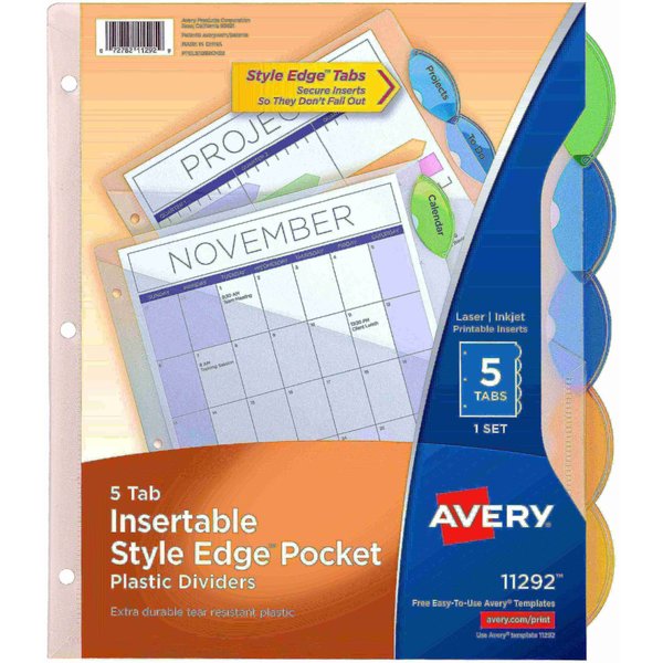 Insertable Style Edge Plastic Dividers