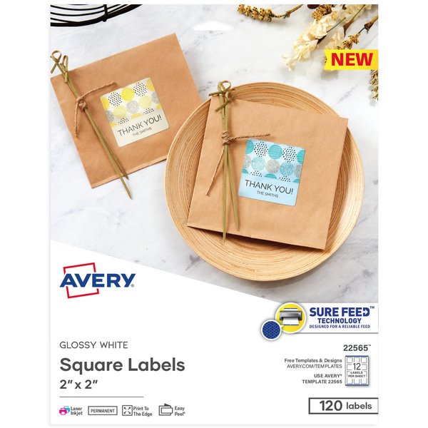 Printable Blank Square Labels, 2