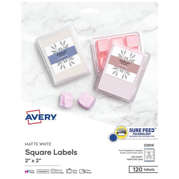 Printable Blank Square Labels, 2