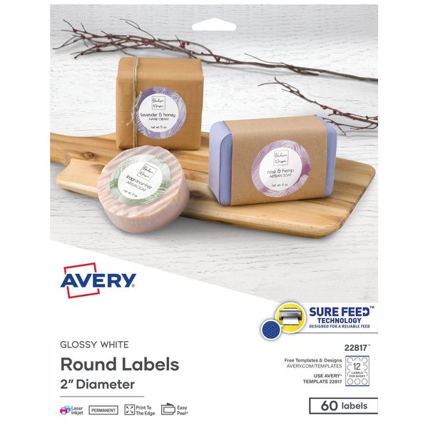 Printable Round Labels with Sure F, PK60