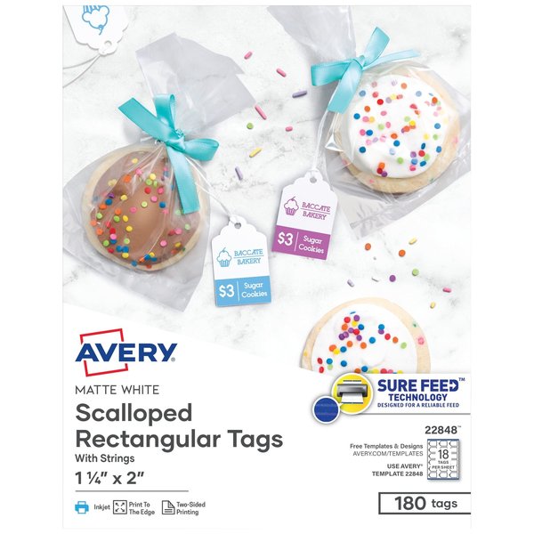 Printable Tags, with Strings, Sca, PK180