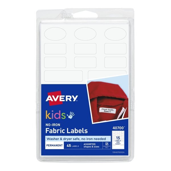 No-Iron Clothing Labels, Washer and, PK45