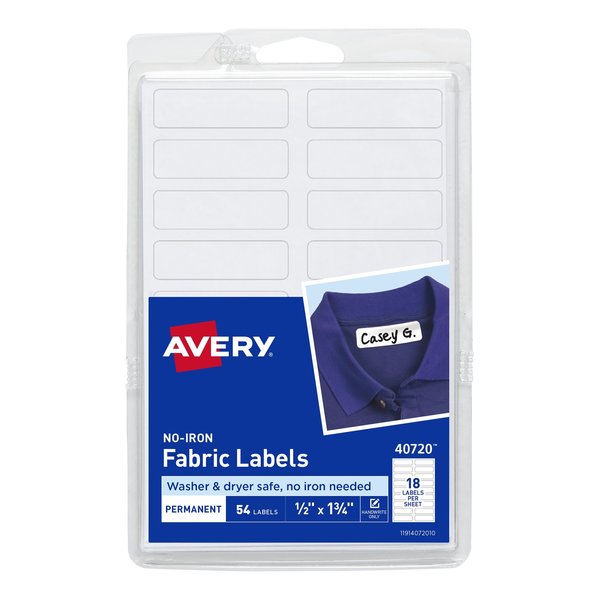 No-Iron Clothing Labels, Washer and, PK54