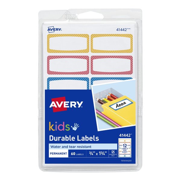 Durable Kids Labels, 0.75