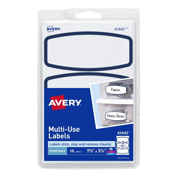 Removable Multiuse Labels, Removab, PK15