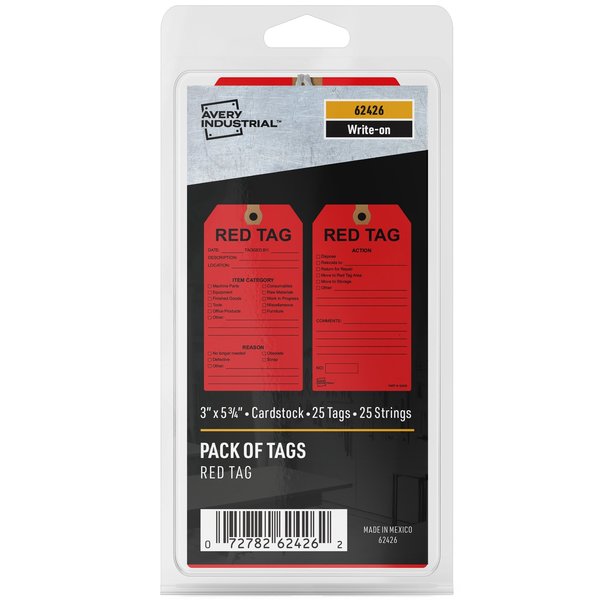 Red Tags 5S, 25 pack, PK25