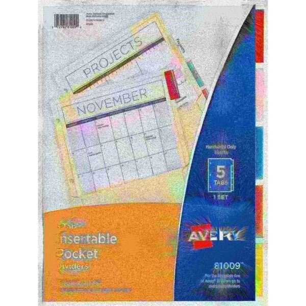 Insertable Dividers with Pockets, Manila