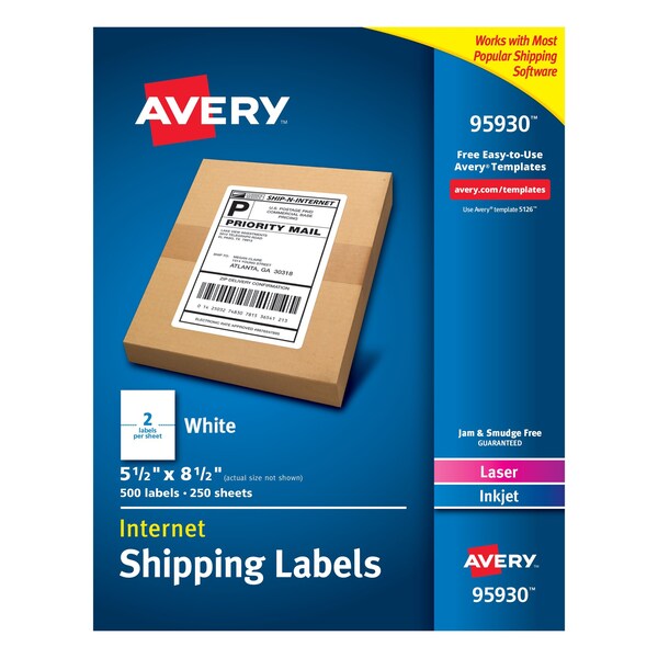 Shipping Address Labels, Laser and, PK500