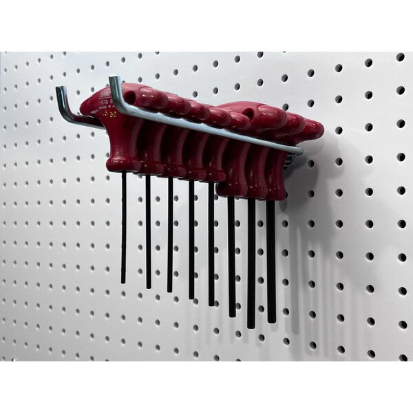 8-1/4 In. Double Rod 80 Degree Bend Steel Pegboard Hook for 1/8 In. and 1/4 In. Pegboard 5 Pack