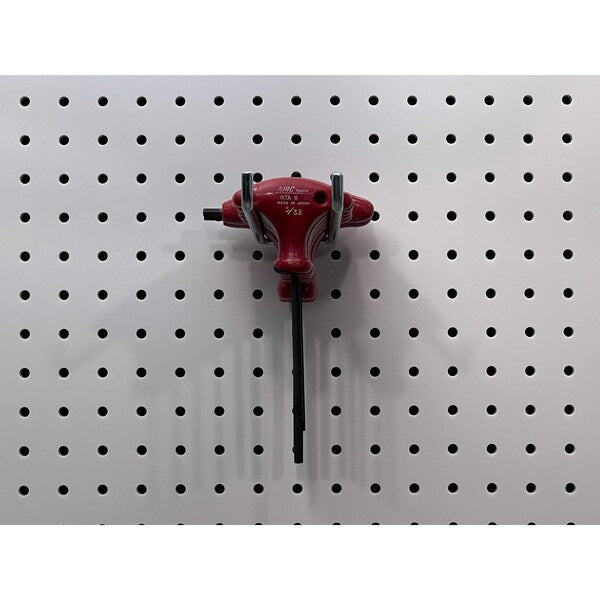 8-1/4 In. Double Rod 80 Degree Bend Steel Pegboard Hook for 1/8 In. and 1/4 In. Pegboard 5 Pack