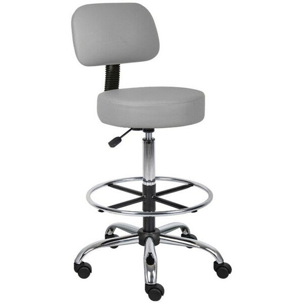 Caressoft Medical/Drafting Stool W/ Back Cushion