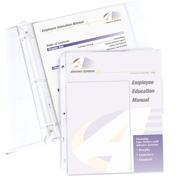 Page Protector, Poly, Clear, PK50