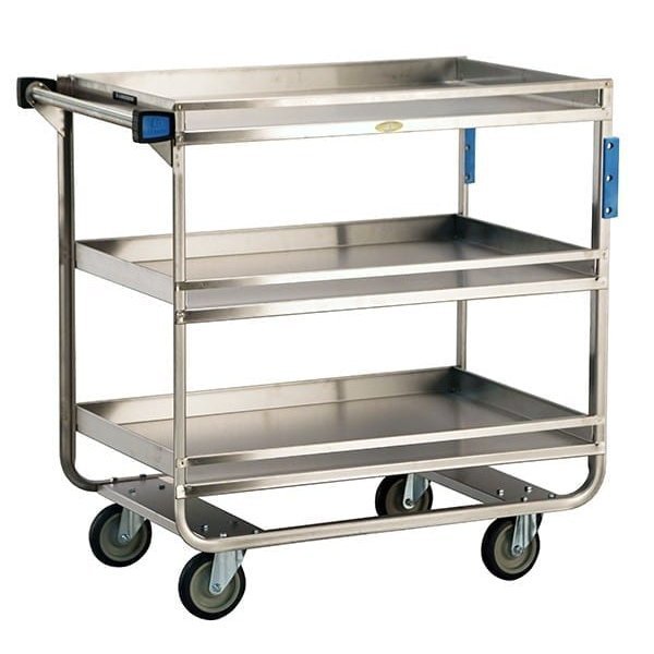 Stainless Steel Guard Rail Cart; 700 Lb Capacity, 3 Shelf, 21