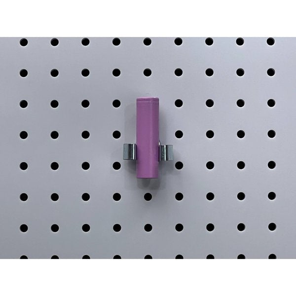 1/4 In. to 1/2 In. Hold Range Steel Standard Spring Clip for 1/8 In. and 1/4 In. Pegboard 10 Pack