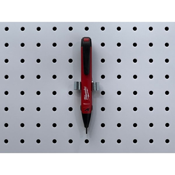 1/4 In. to 1/2 In. Hold Range Steel Standard Spring Clip for 1/8 In. and 1/4 In. Pegboard 10 Pack