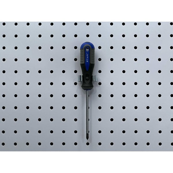 1/4 In. to 1/2 In. Hold Range Steel Standard Spring Clip for 1/8 In. and 1/4 In. Pegboard 10 Pack