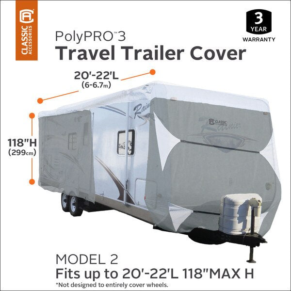 Toy Hauler Cover, 20 ft.-22 ft. L RVs Grey