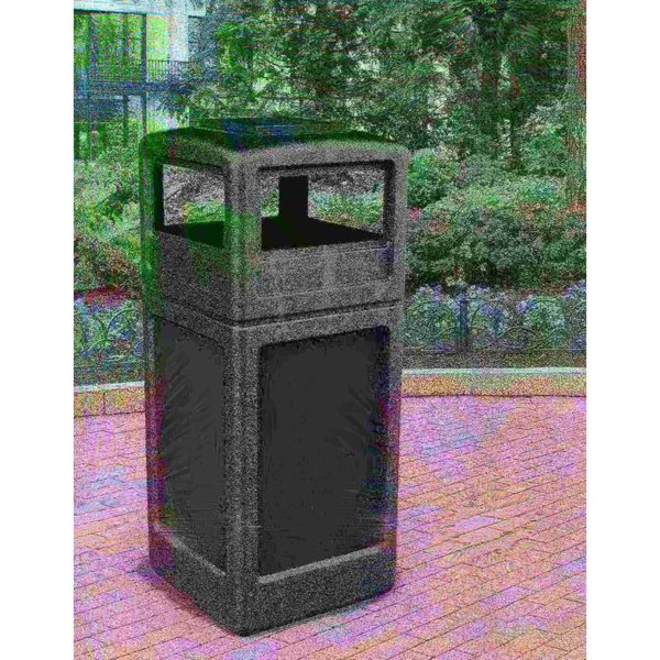 42 gal Trash Can, Black