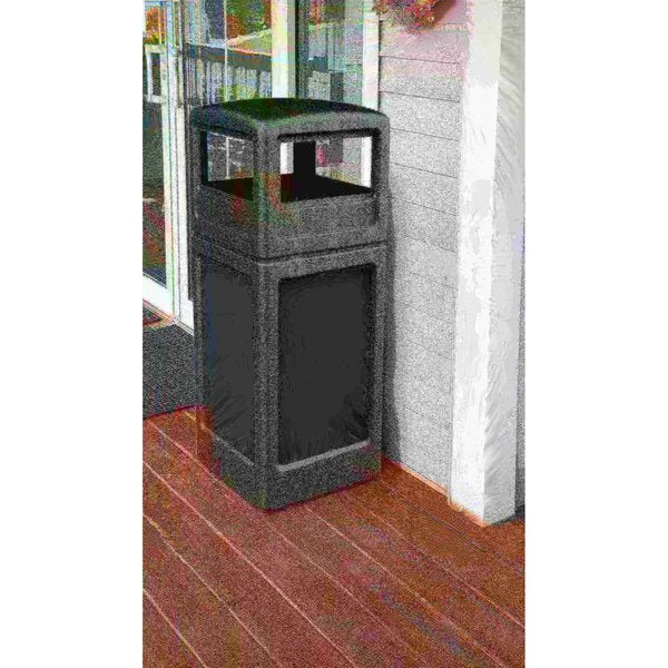 42 gal Trash Can, Black