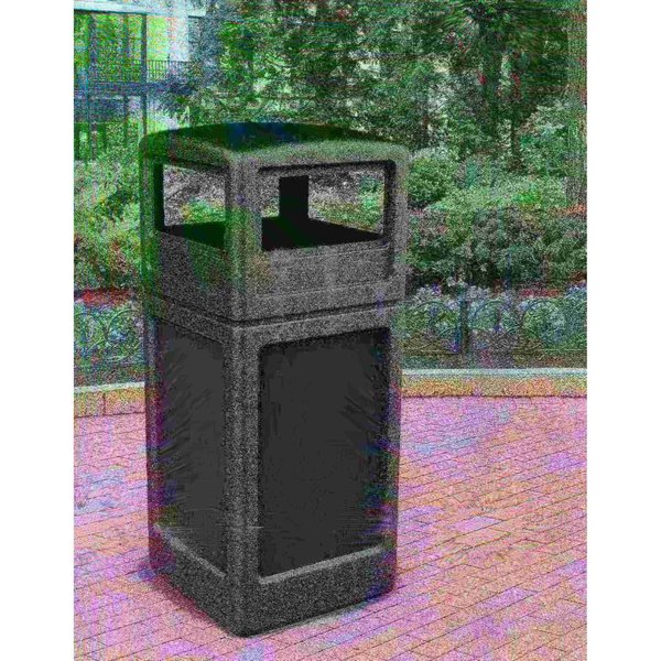 42 gal Trash Can, Black