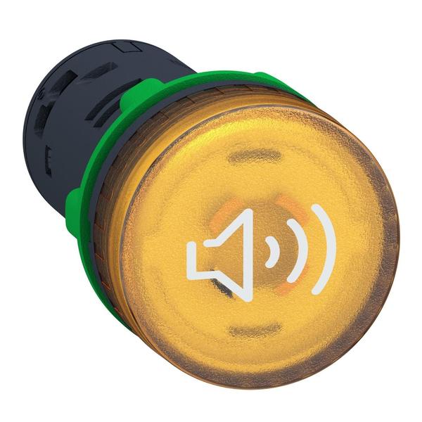 Yellow Illum Buzzer 120V 22MM