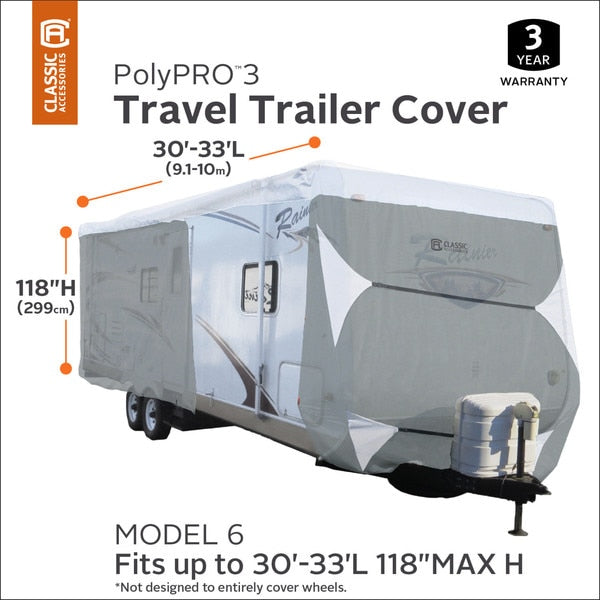 Toy Hauler Cover, 30 ft.-33 ft. L RVs Grey