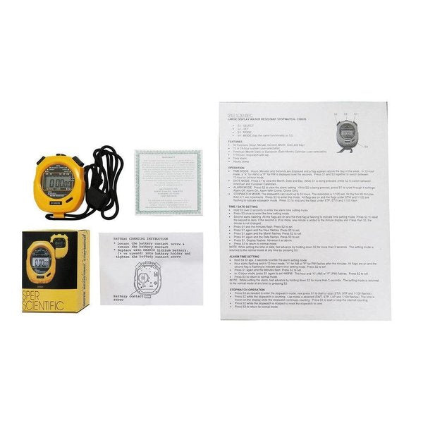 Large Display Water Resistant Stopwatch