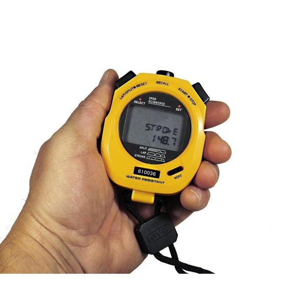 Memory Water Resistant Stopwatch, 100