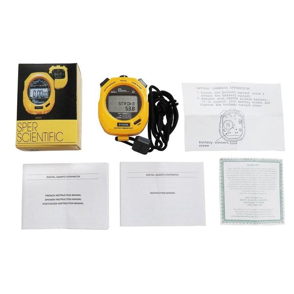Memory Water Resistant Stopwatch, 100