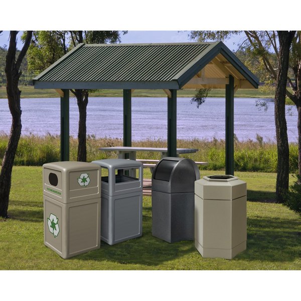 42 gal Trash Can, Gray