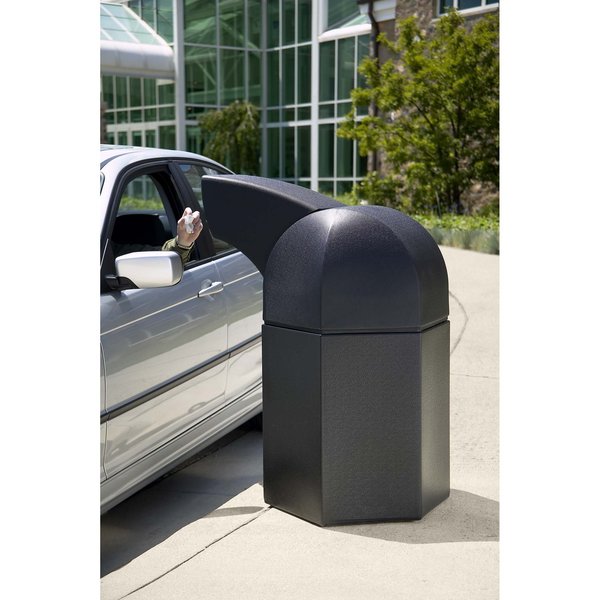 45 gal Trash Can, Black