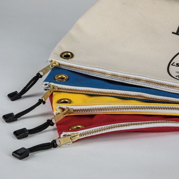 Canvas Bag with Zipper, Large Natural, No. 8 Canvas, Natural, 8
