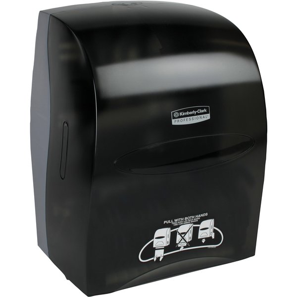 Sanitouch Manual Hard Roll Towel Dispenser, Black, for 1.75