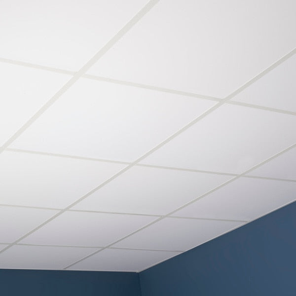 Smooth Pro Ceiling Tile, 24 in W x 24 in L, 12 PK