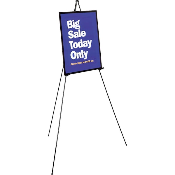 Portable Folding Easel, 63 in., Black
